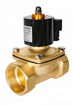 Клапан соленойдный (электромагнитный) прямого действия, НЗ, 220 В, G 1 1/2