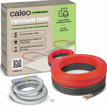 Нагревательная секция для теплого пола CALEO SUPERCABLE 18W-60, 4.5-6.9 м2
